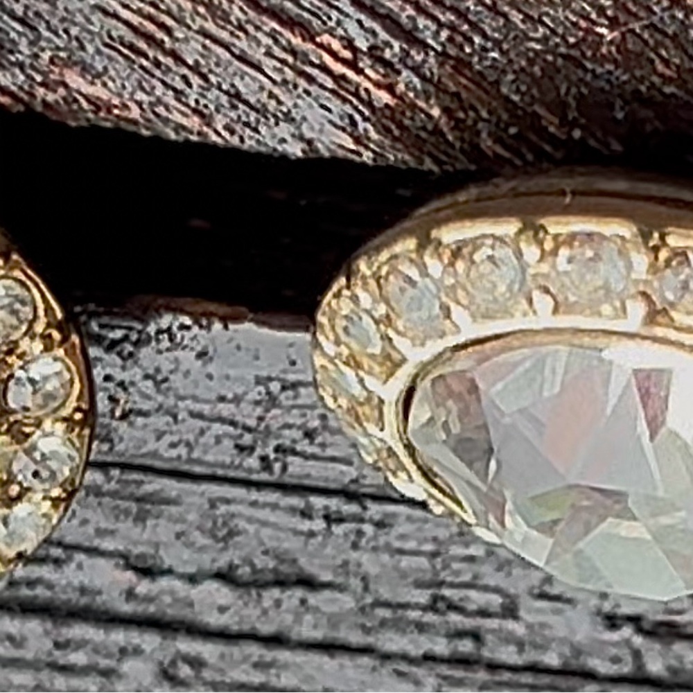 Givenchy Gold Crystal Studs - Vintage Glam - Picture 11 of 13